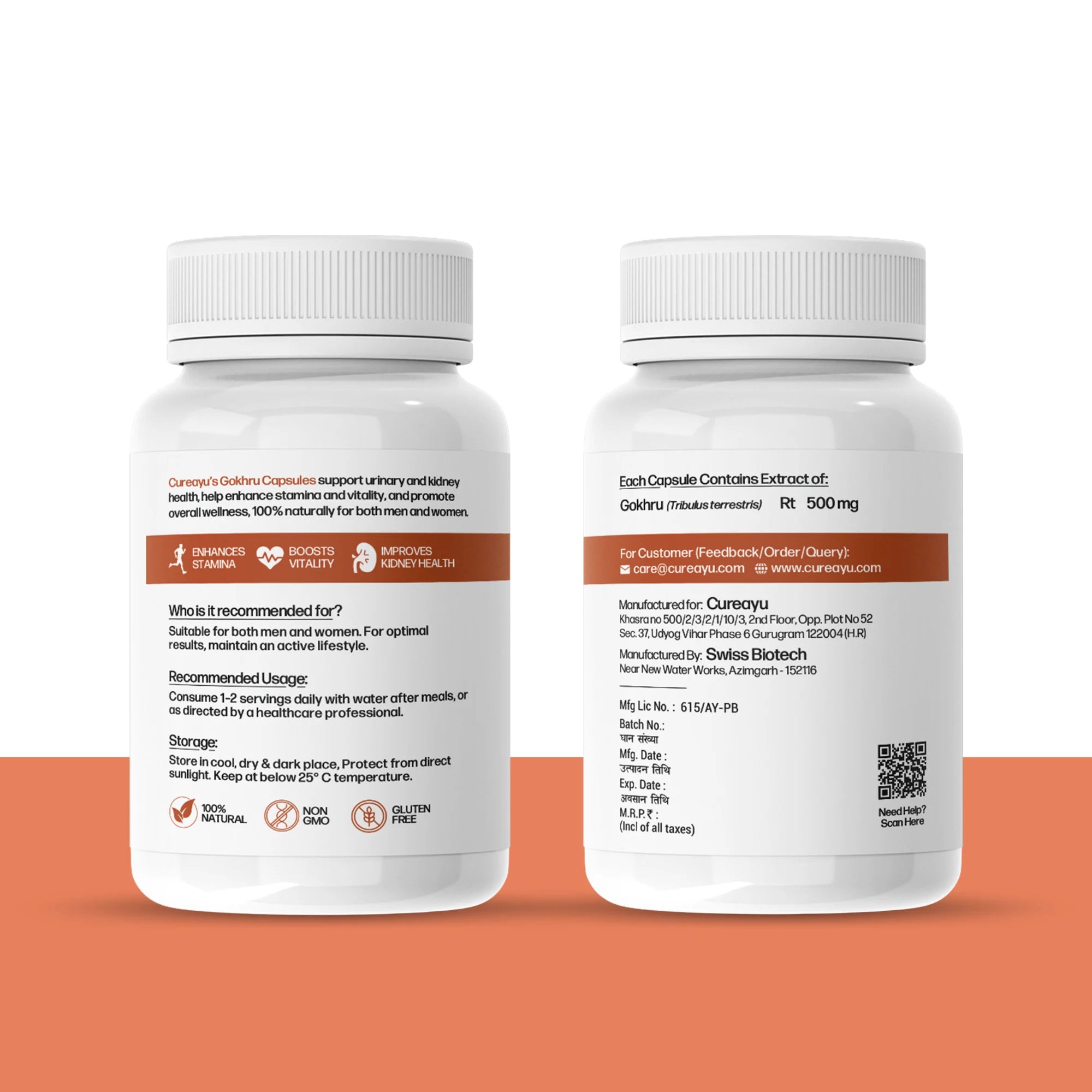 Gokhru Capsules | Ayurvedic Support for Kidney Health | Boosts Urinary Flow &amp; Vitality