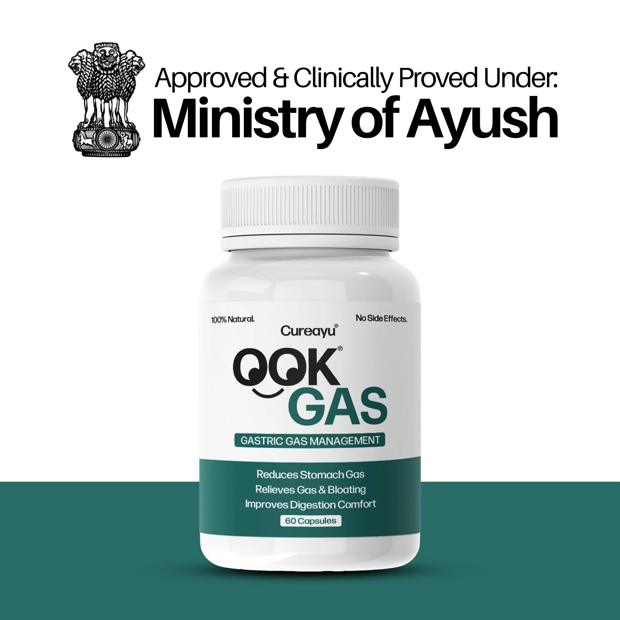 OOK® Gas Capsules | Ayurvedic Support for Gas Relief & Digestion Comfort