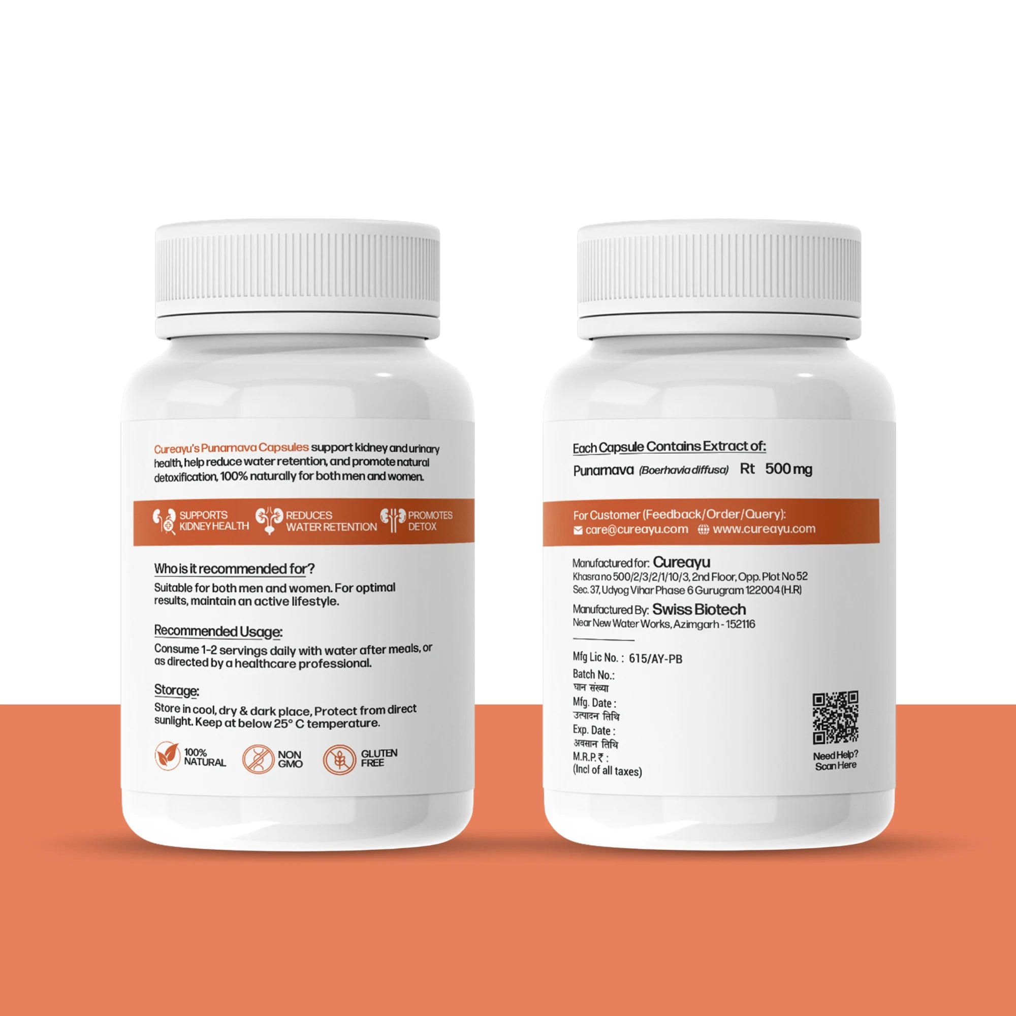 Punarnava Capsules | Ayurvedic Support for Kidney Health, Detox & Fluid Balance
