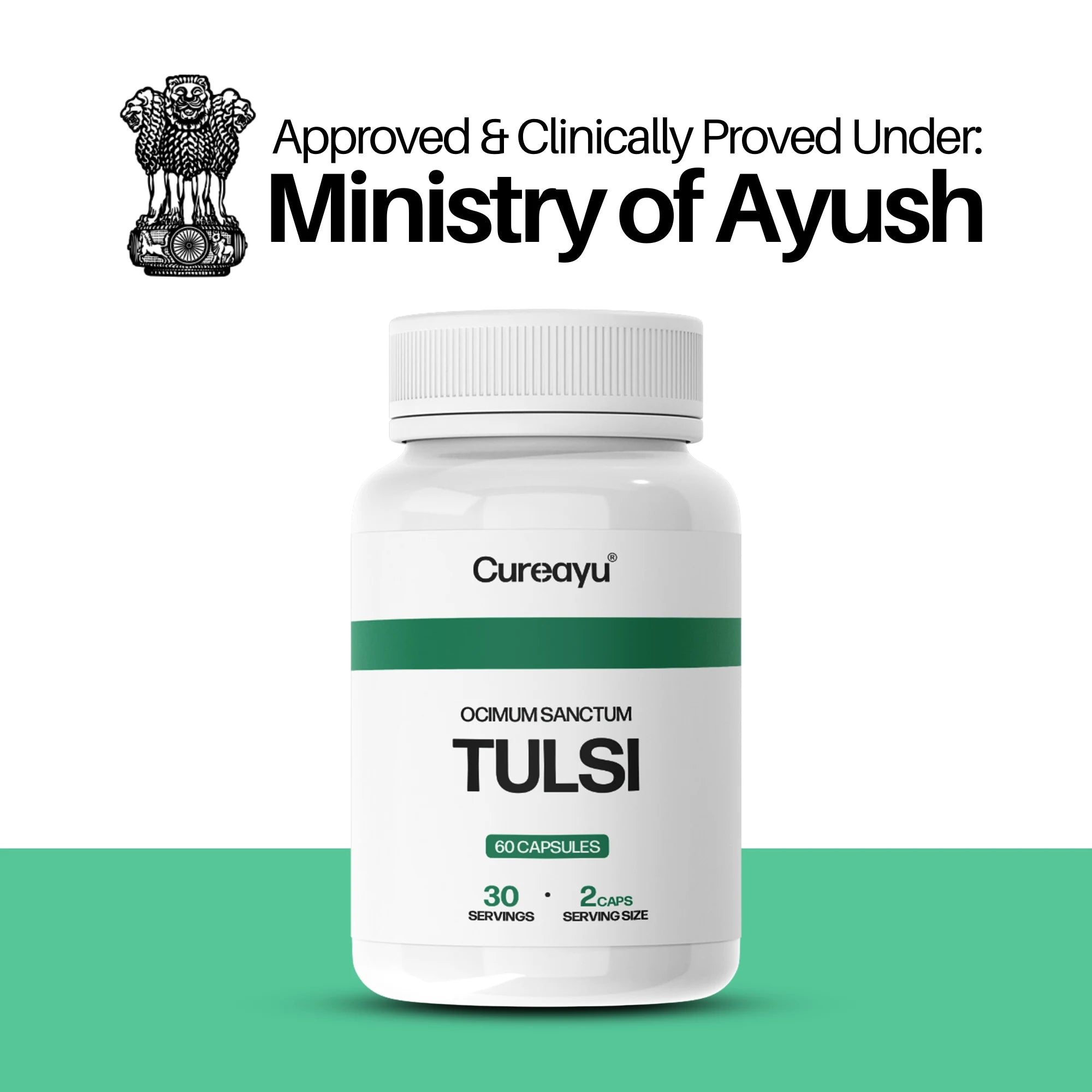 Tulsi Capsules | Ayurvedic Immunity &amp; Wellness Support | Reduces Stress