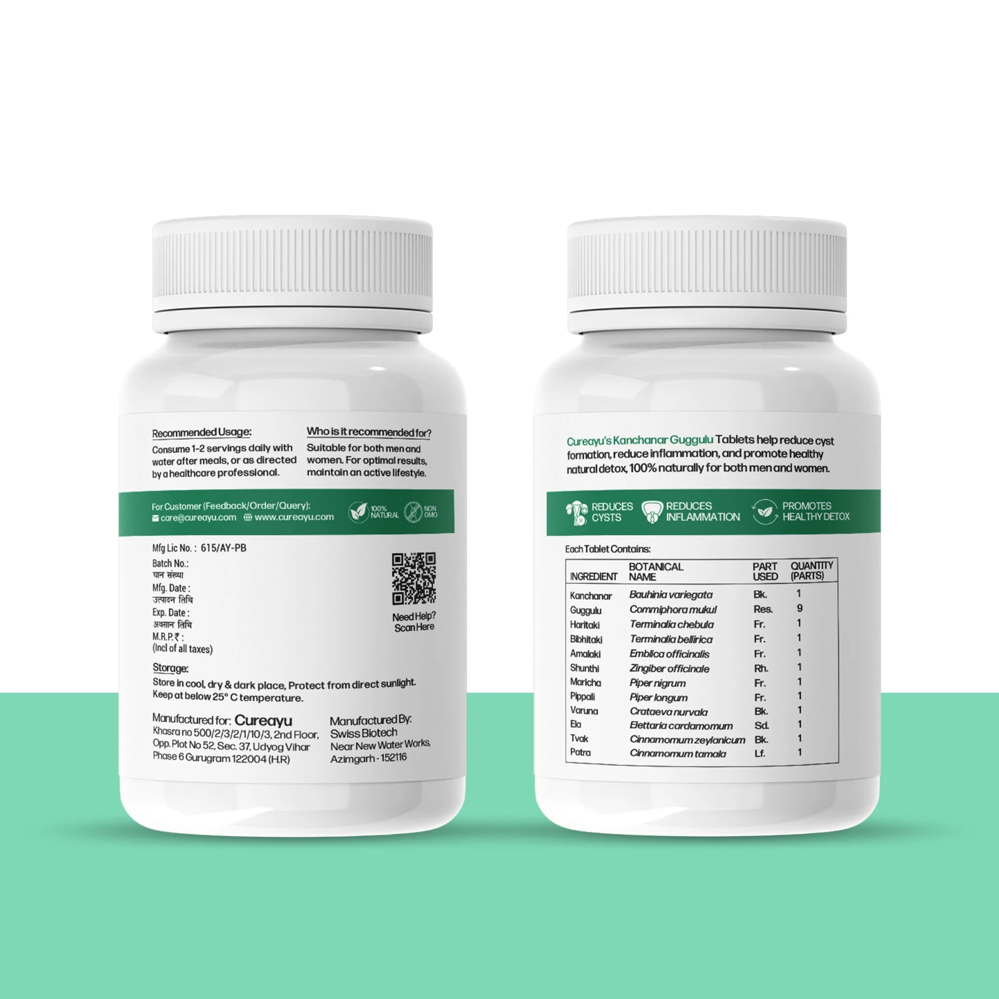 Kanchanar Guggulu Tablets | Ayurvedic Support for Cysts, Detox & Glandular Health