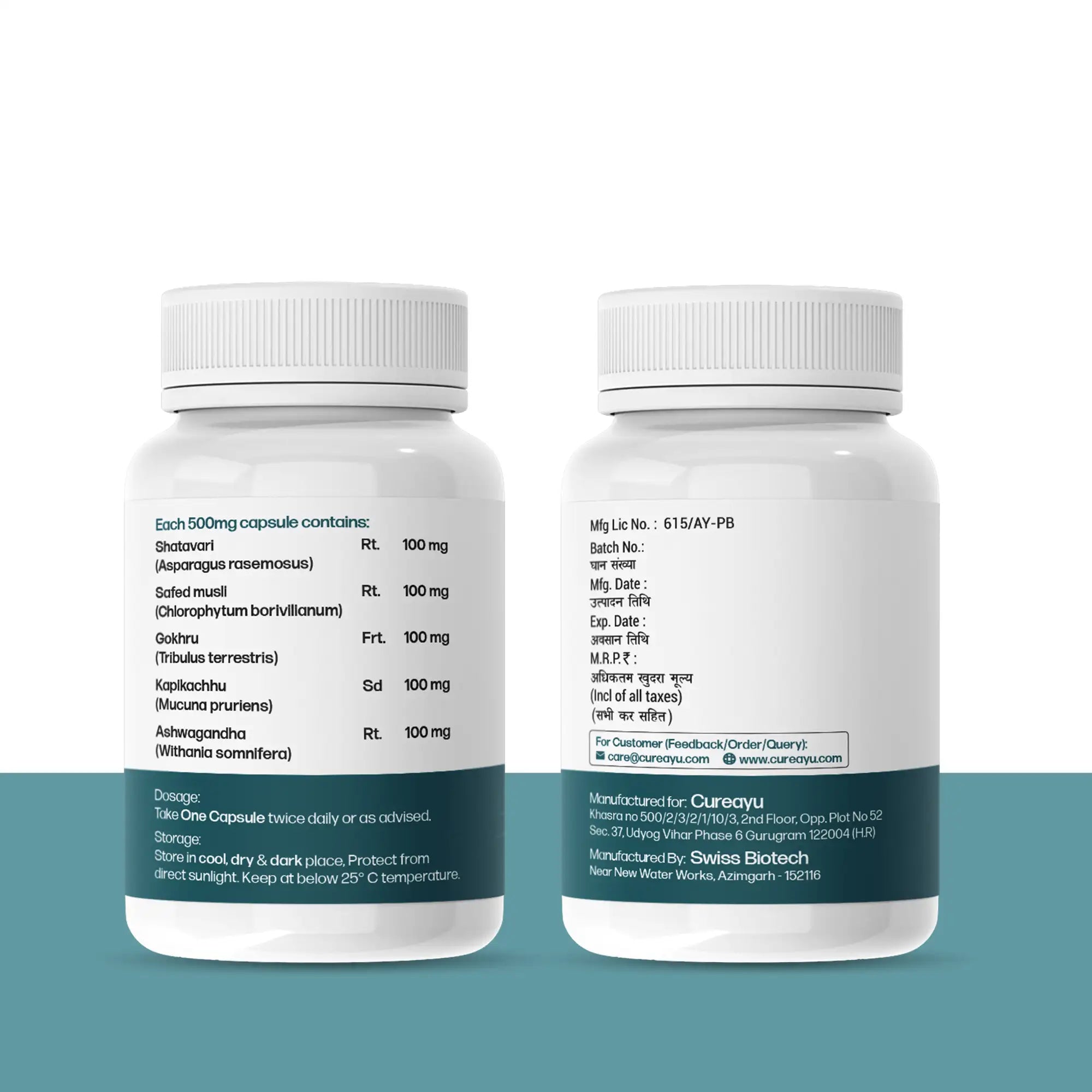 Cureayu Kulvardhak® for Men | Powerful Male Fertility Supplements to Improve Sperm Quality, Motility & Count