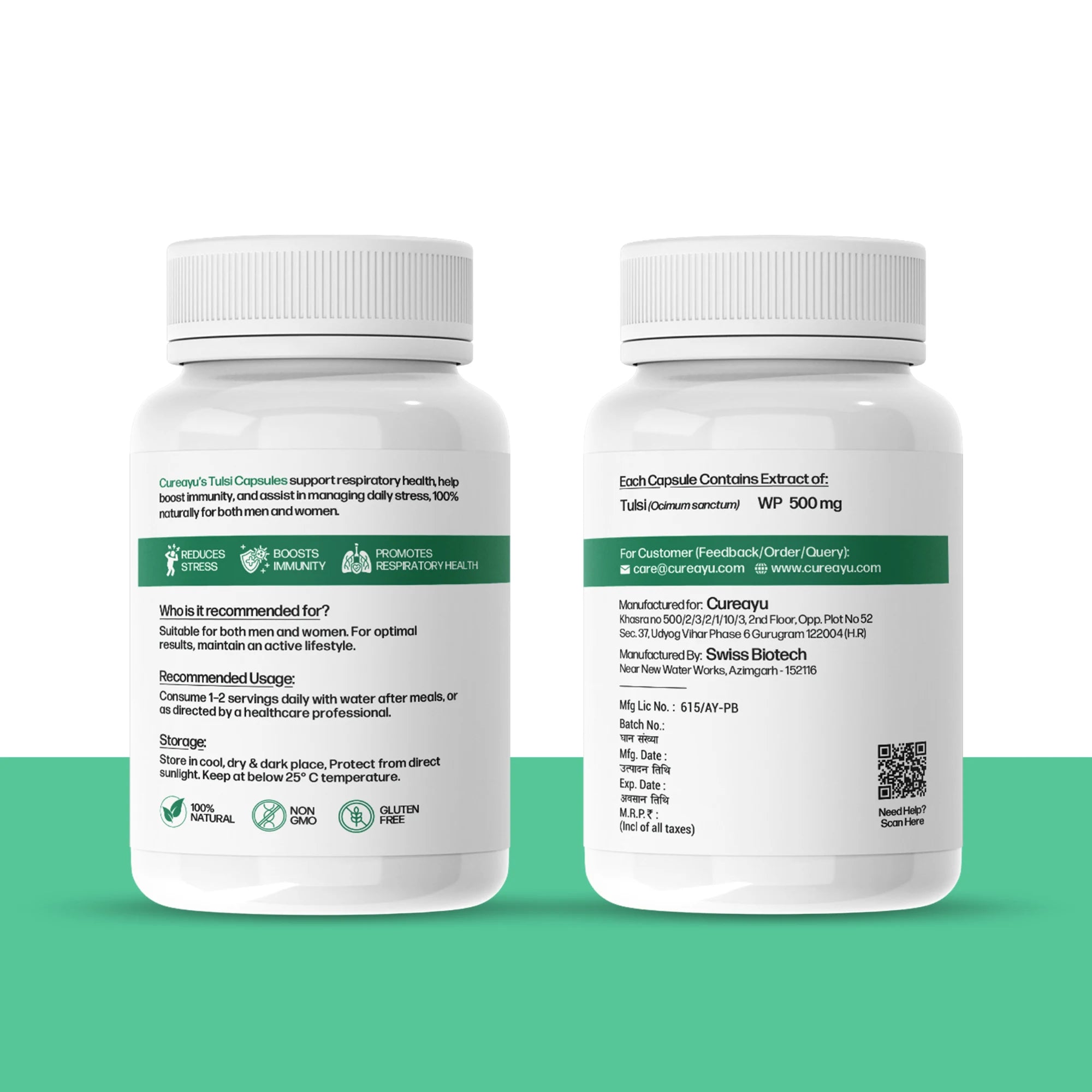Tulsi Capsules | Ayurvedic Immunity &amp; Wellness Support | Reduces Stress