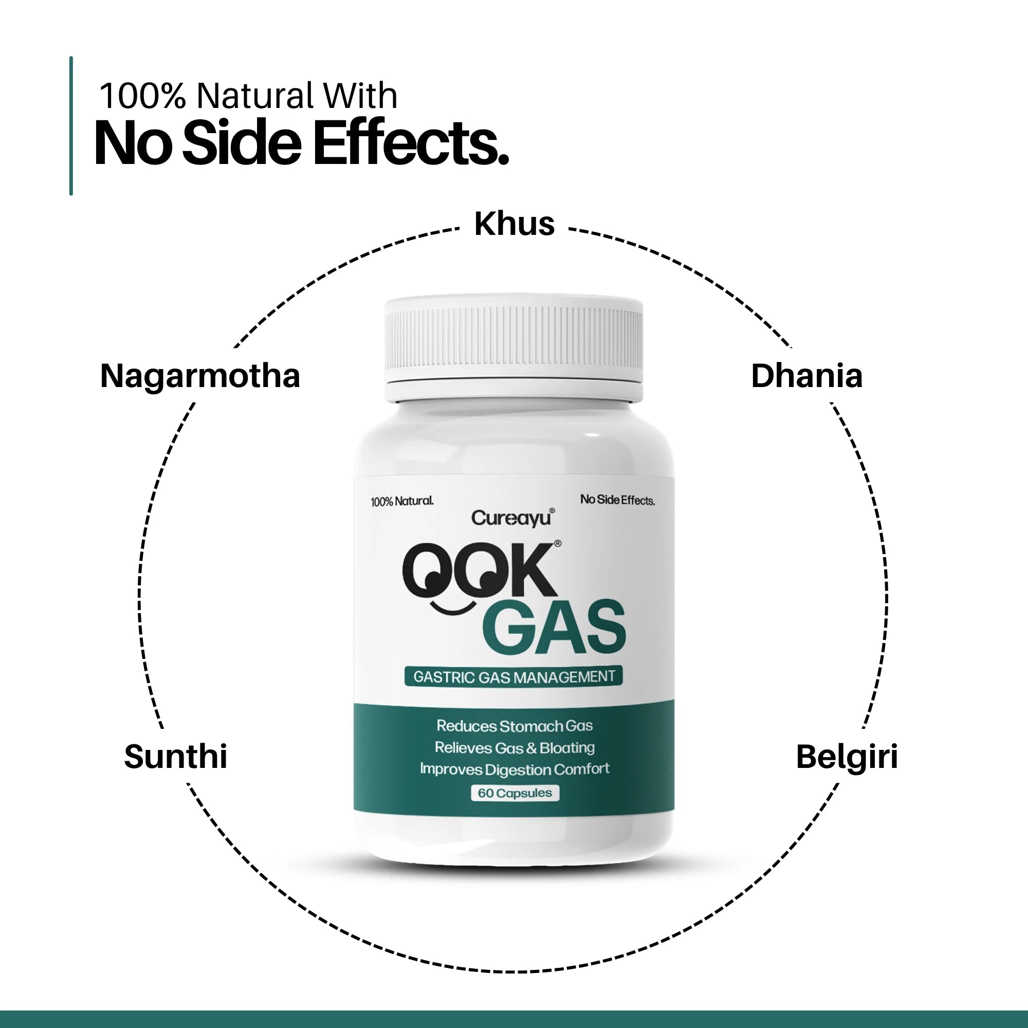 OOK® Gas Capsules | Ayurvedic Support for Gas Relief & Digestion Comfort