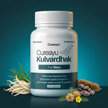 Cureayu Kulvardhak® for Men | Powerful Male Fertility Supplements to Improve Sperm Quality, Motility & Count