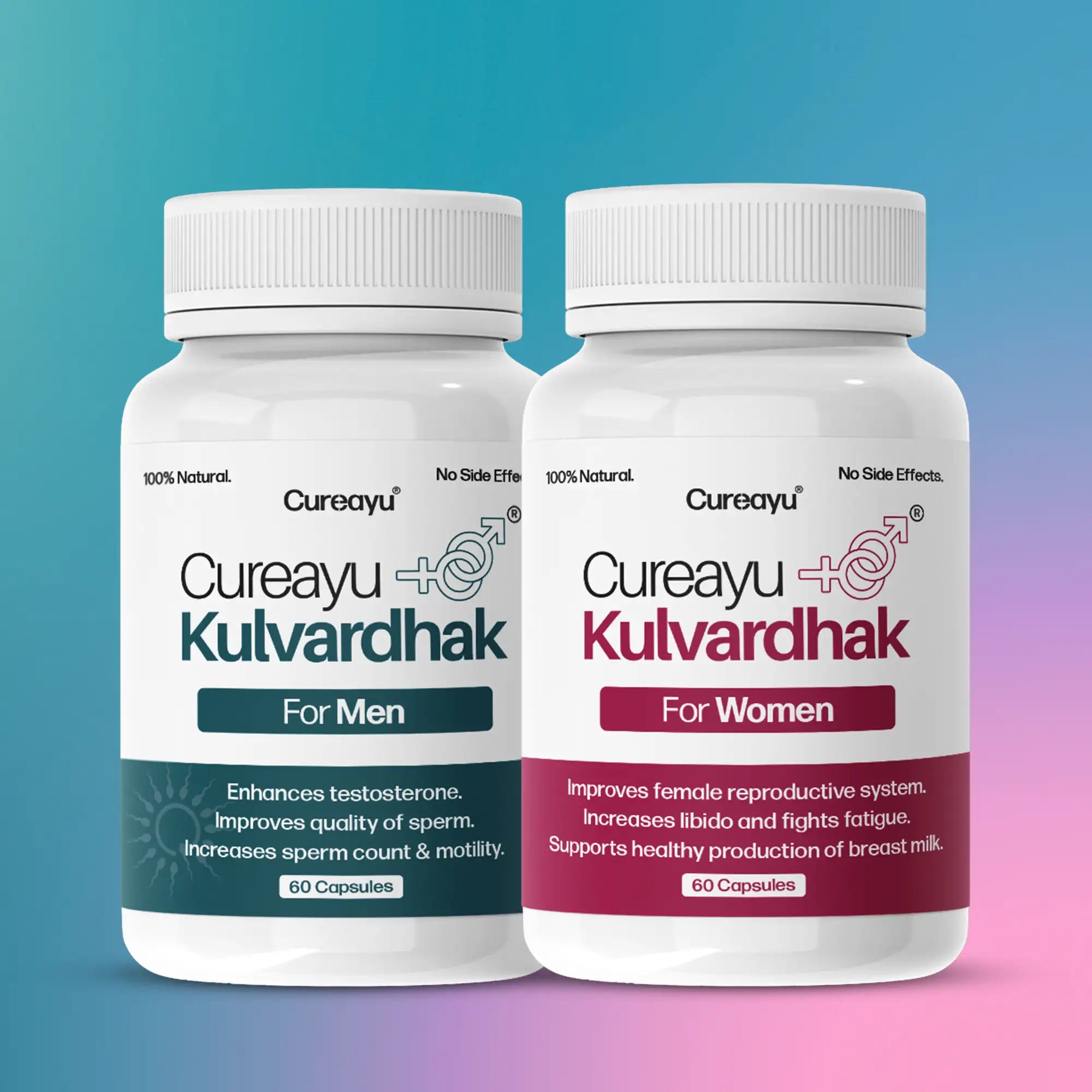 Cureayu Kulvardhak® Fertility Care Combo for Men & Women | Ayurvedic Fertility Supplements to Support Reproductive Health
