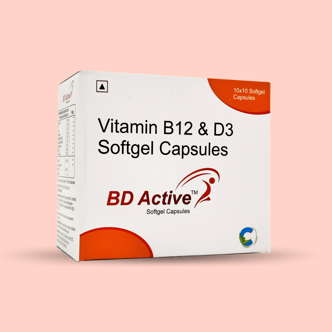 BD Active Soft-Gel Capsules | Vitamin B12 & D3 - Cureayu