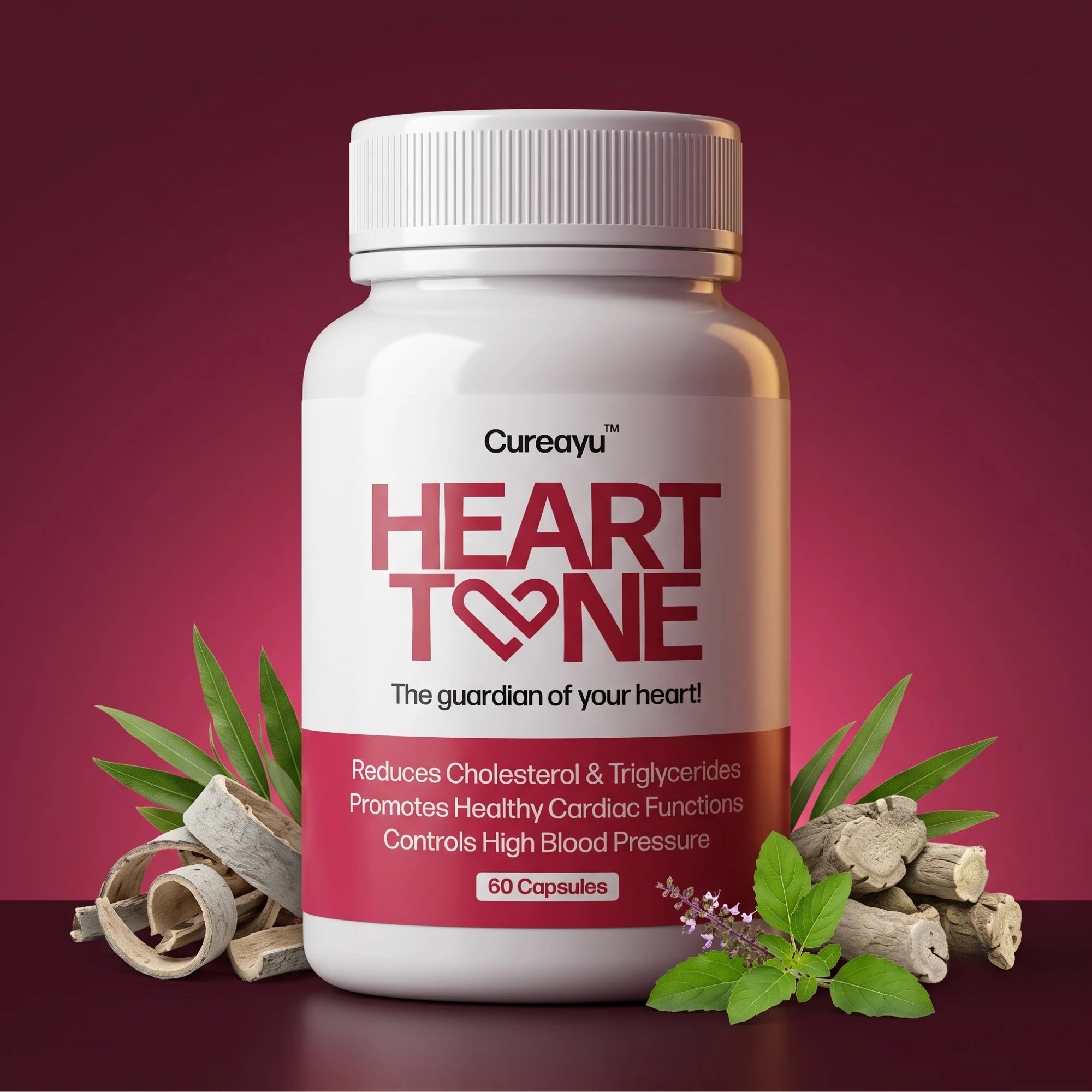 Cureayu Heart Tone™ Capsules | Heart Health Supplements | Reduces Cholesterol & Triglycerides