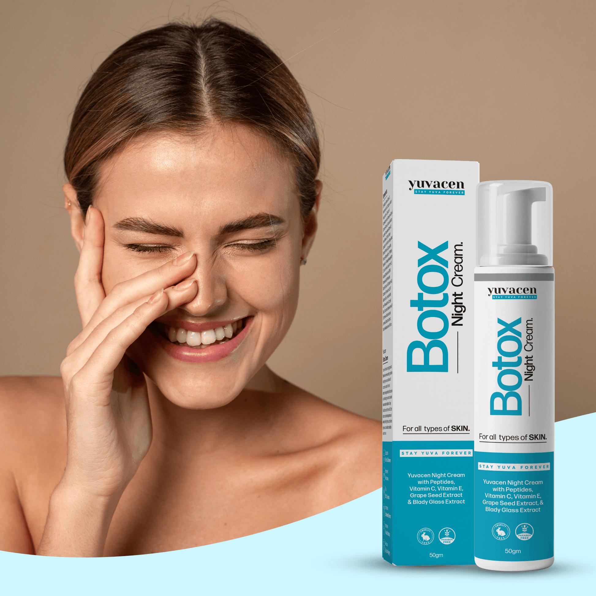 Yuvacen Botox Night Cream | For Anti-Aging Skin | best cream for reducing wrinkles | cream to Improves Fine Lines | product to enhance Collagen | reduces sign of aging