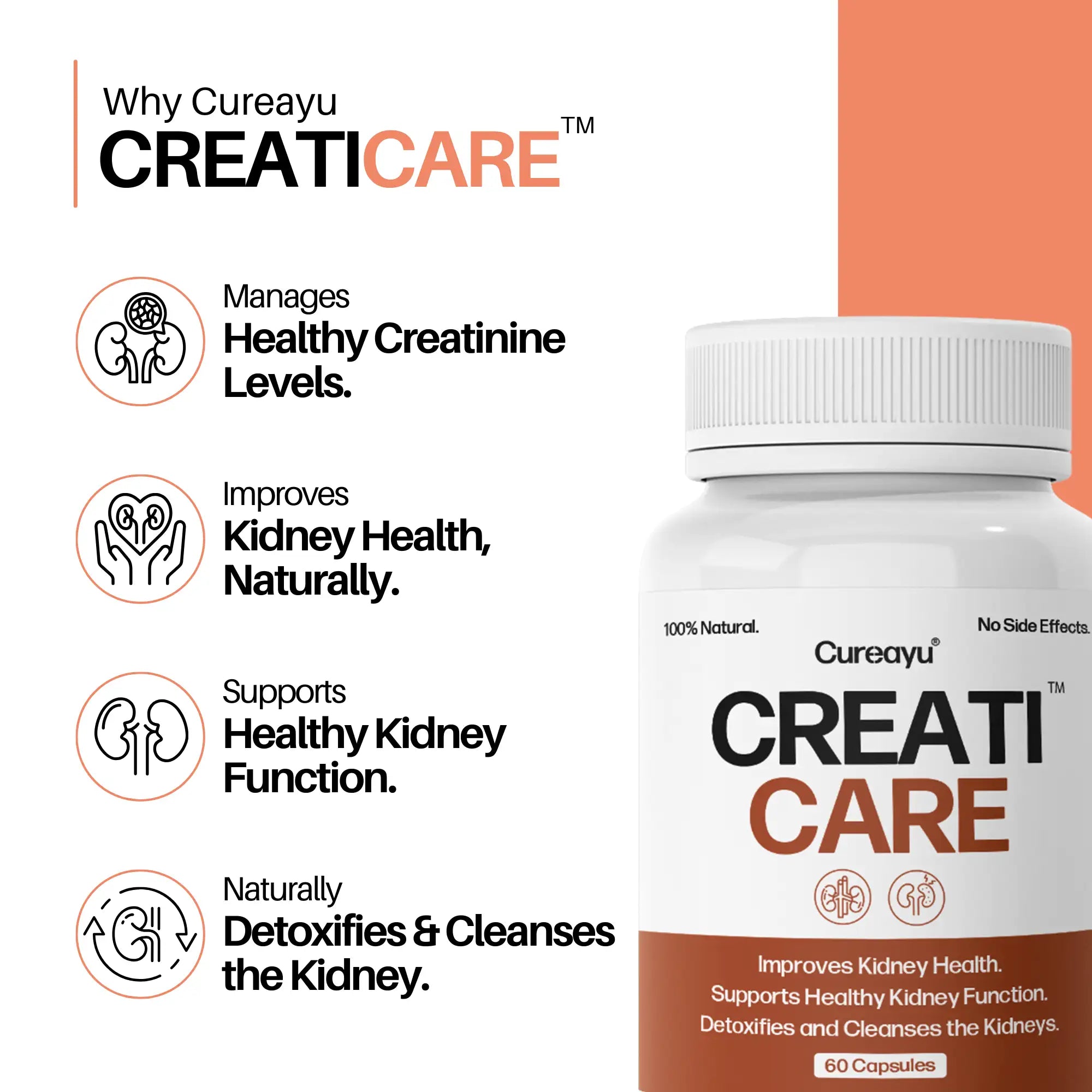 Creatinine Capsules | For Healthy Creatinine Levels, Kidney Support & Detox | CreatiCare™