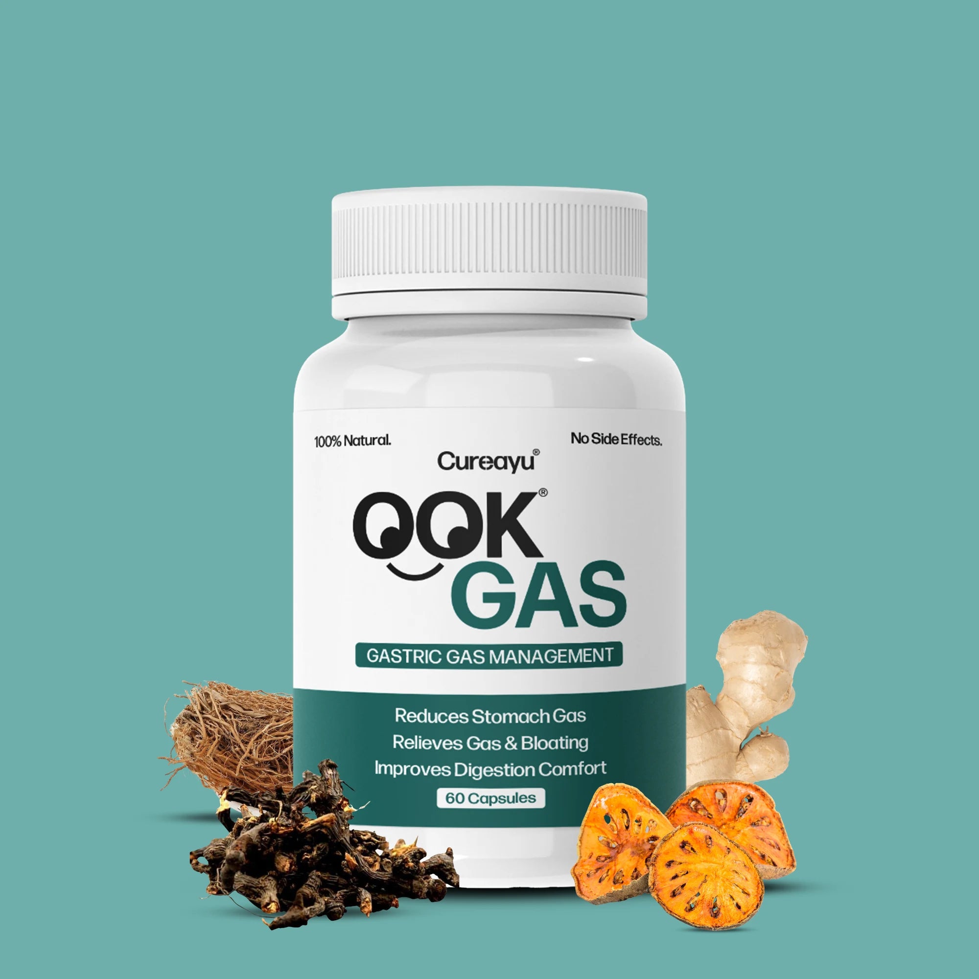 OOK® Gas Capsules | Ayurvedic Support for Gas Relief & Digestion Comfort