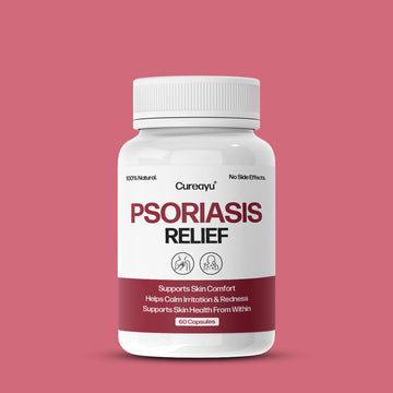 Cureayu Psoriasis Relief Capsules | Ayurvedic Medicine for Skin Health Management | For Skin Comfort, Calmness & Healthy Skin Balance