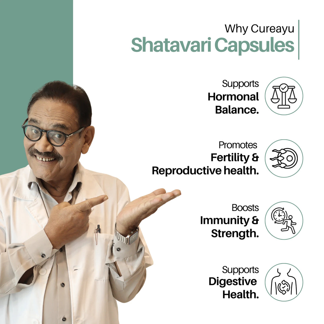 Shatavari Capsules | Ayurvedic Support for Fertility, Vitality & Immunity | Boosts Stamina