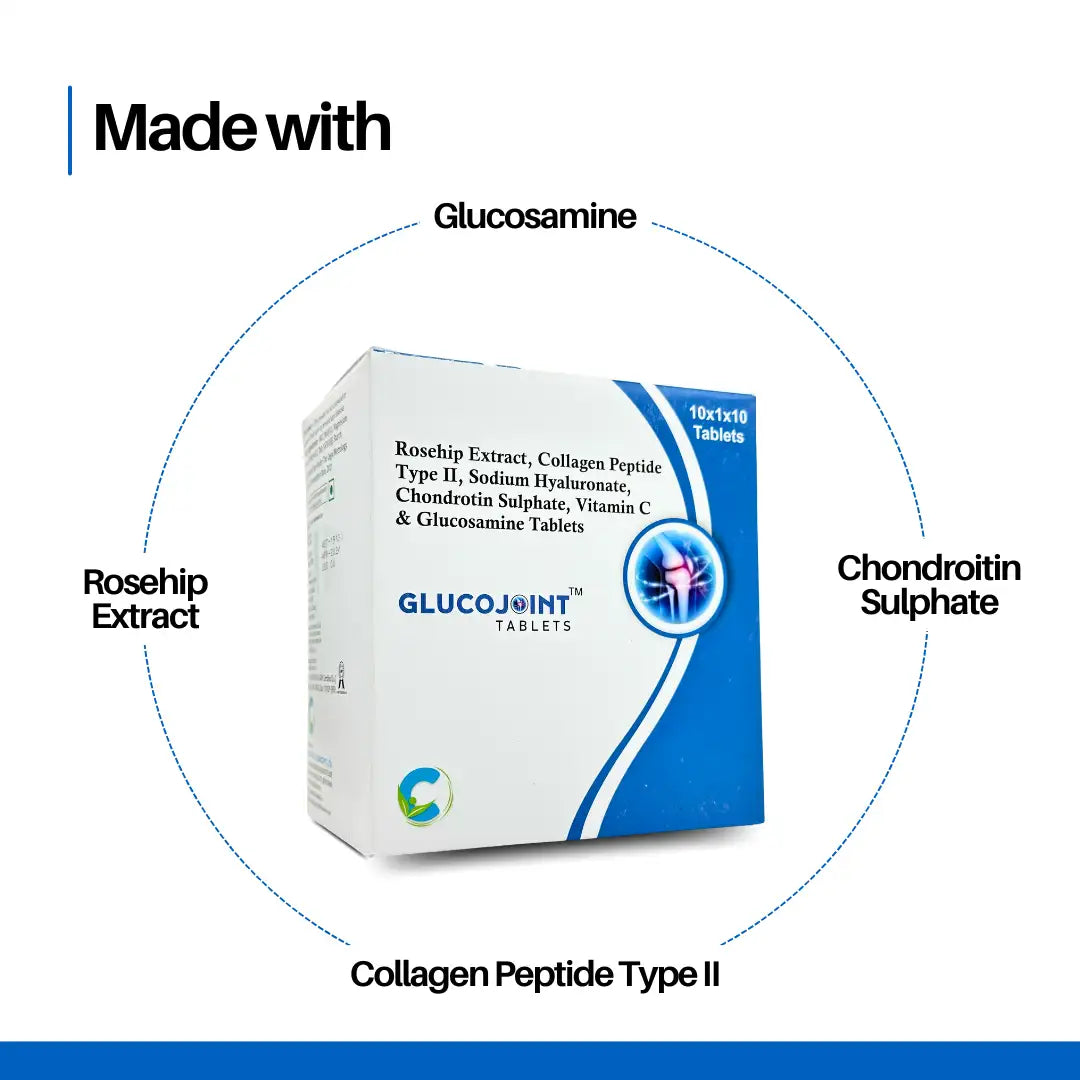Glucojoint® | Joint Health Tablets | For Joint Strength, Flexibility & Reduces Inflammation, Joint Discomfort