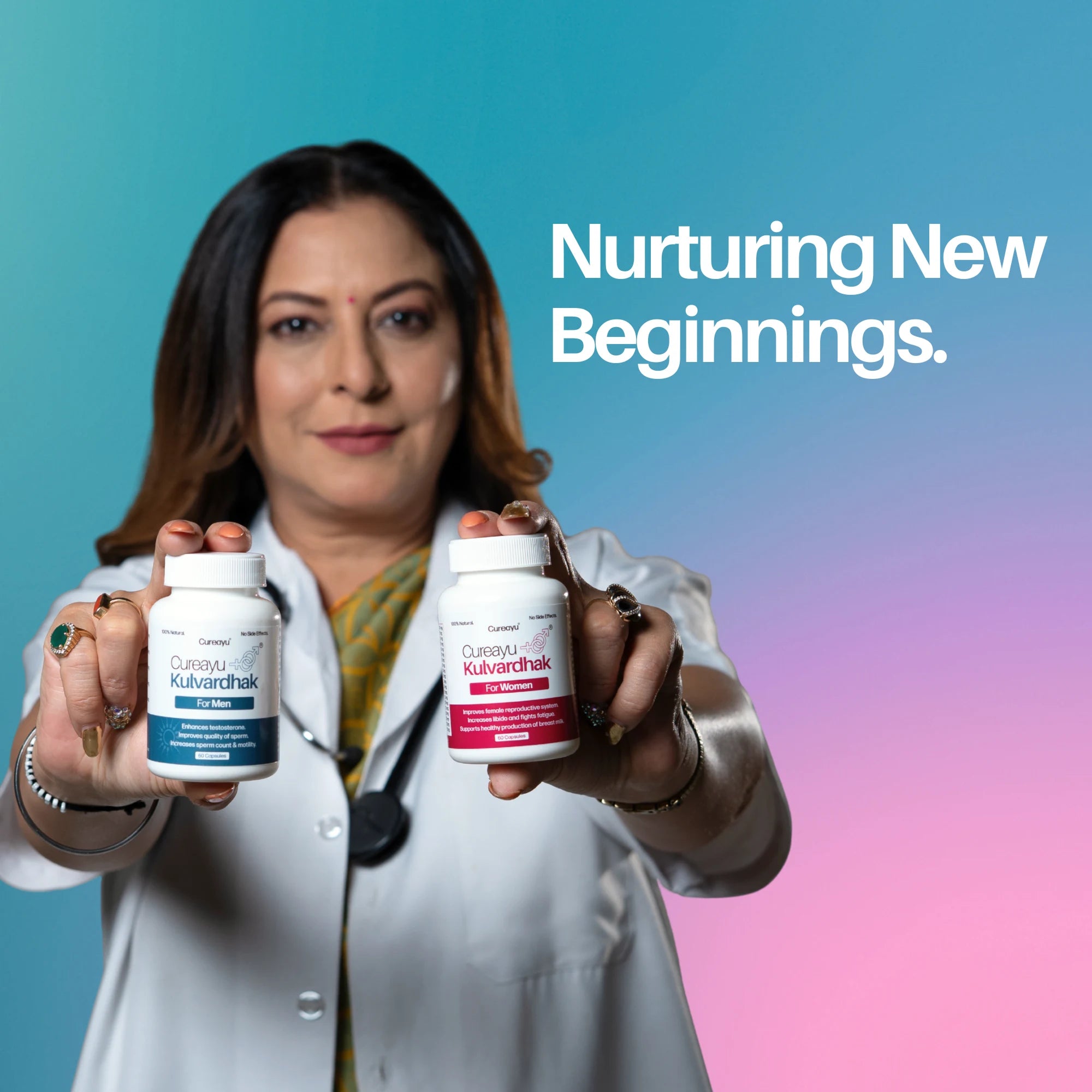 Cureayu Kulvardhak® for Men | Powerful Male Fertility Supplements to Improve Sperm Quality, Motility & Count