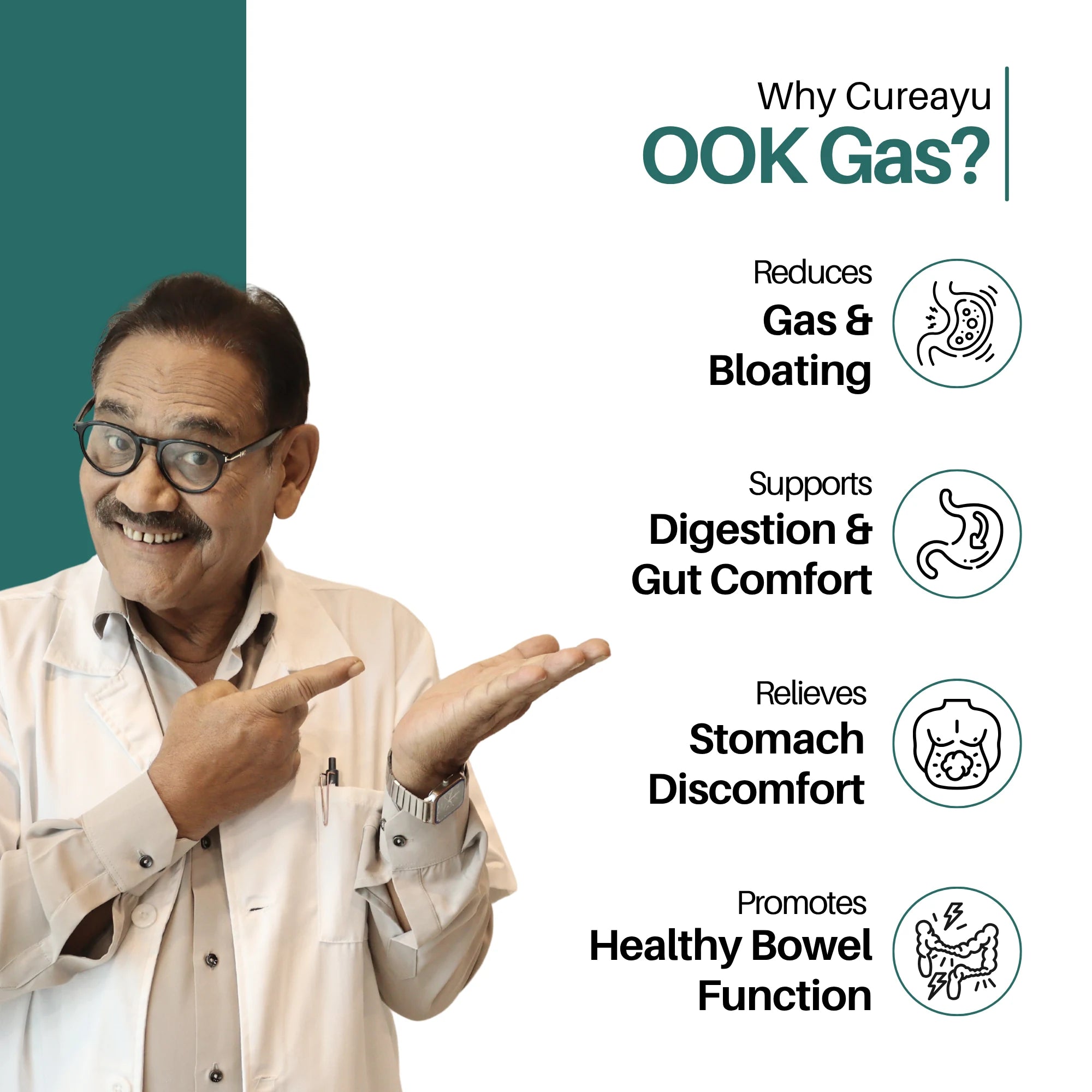 OOK® Gas Capsules | Ayurvedic Support for Gas Relief & Digestion Comfort