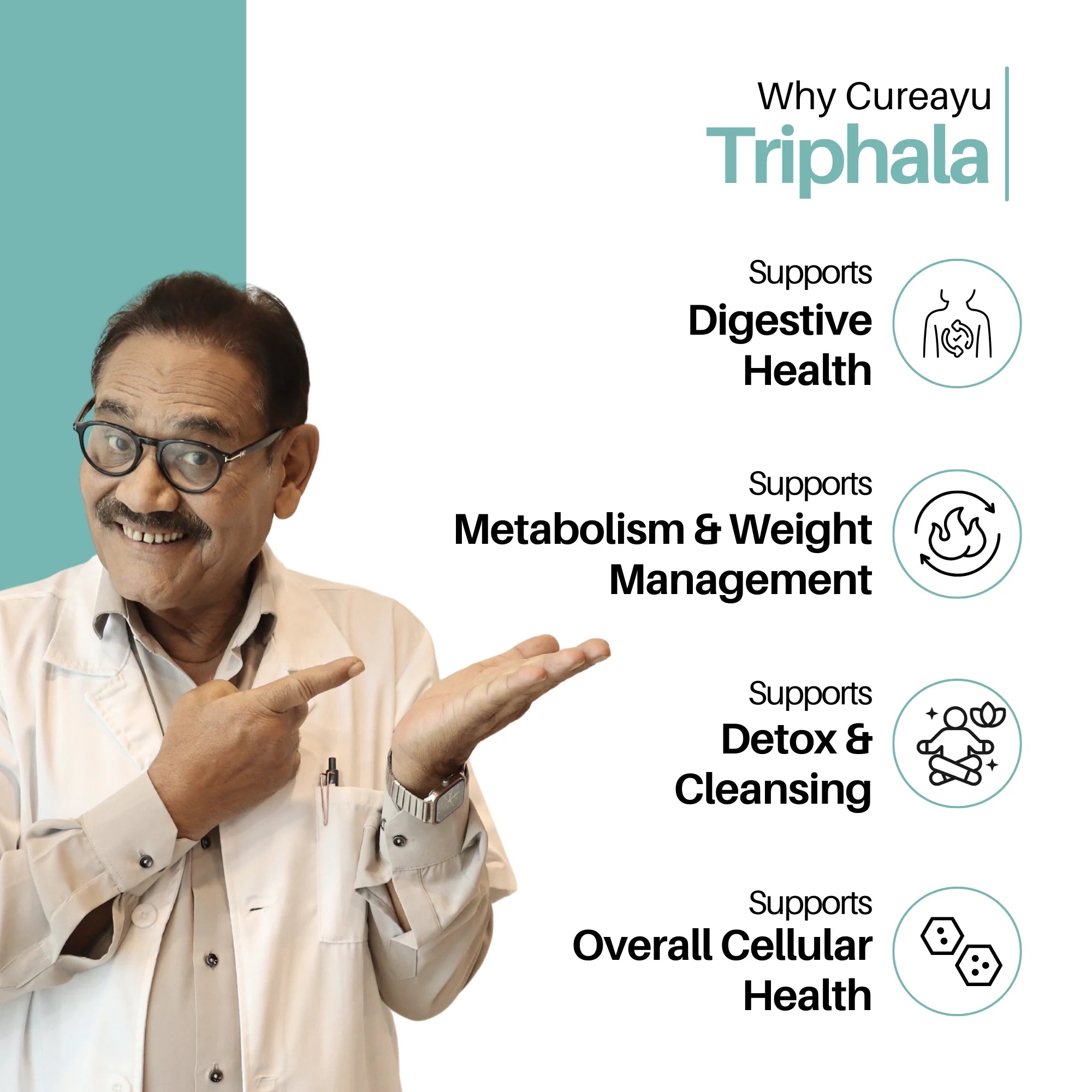 Triphala Capsules | Support Healthy Digestion &amp; Gentle Detox | Promote Overall Gut Wellness