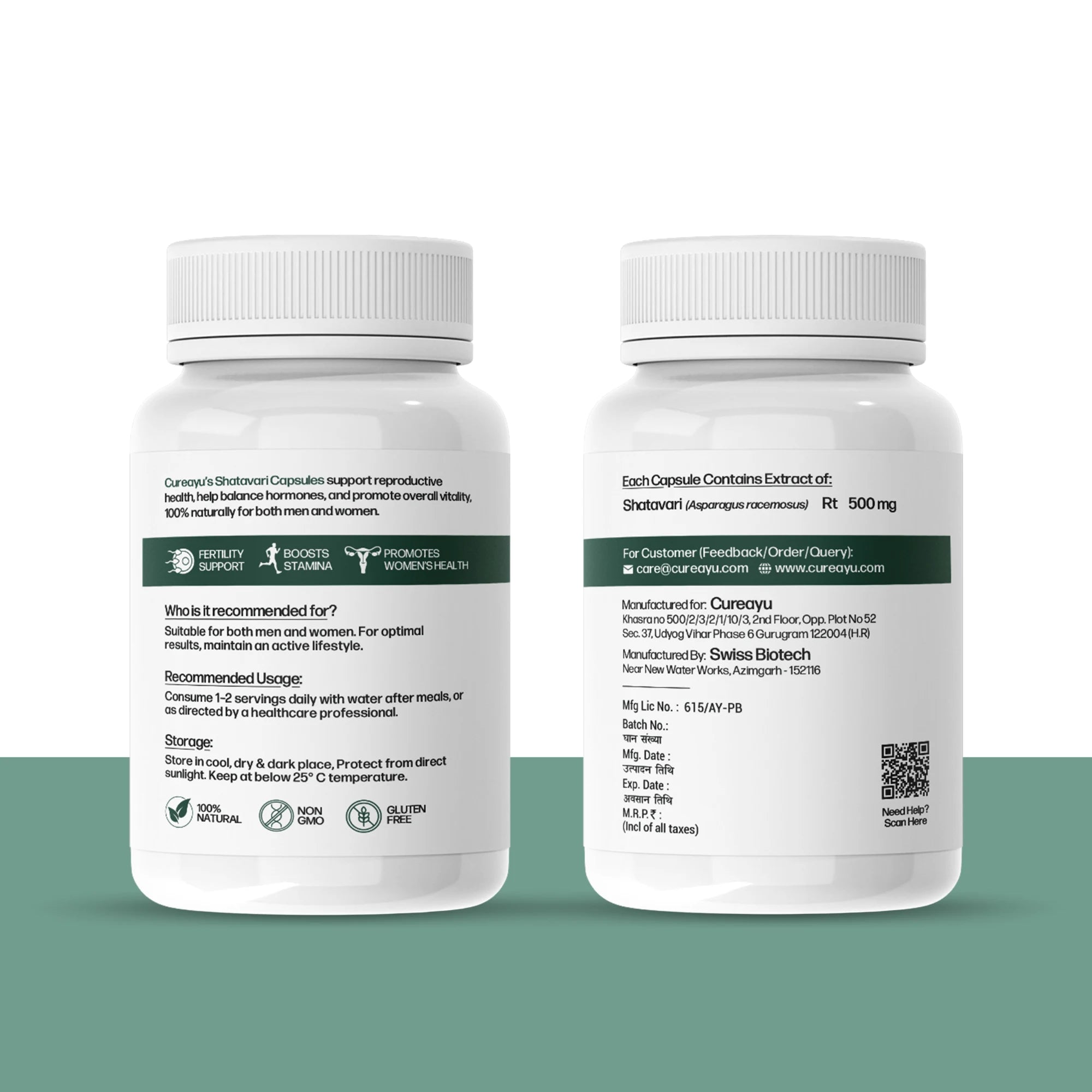 Shatavari Capsules | Ayurvedic Support for Fertility, Vitality & Immunity | Boosts Stamina