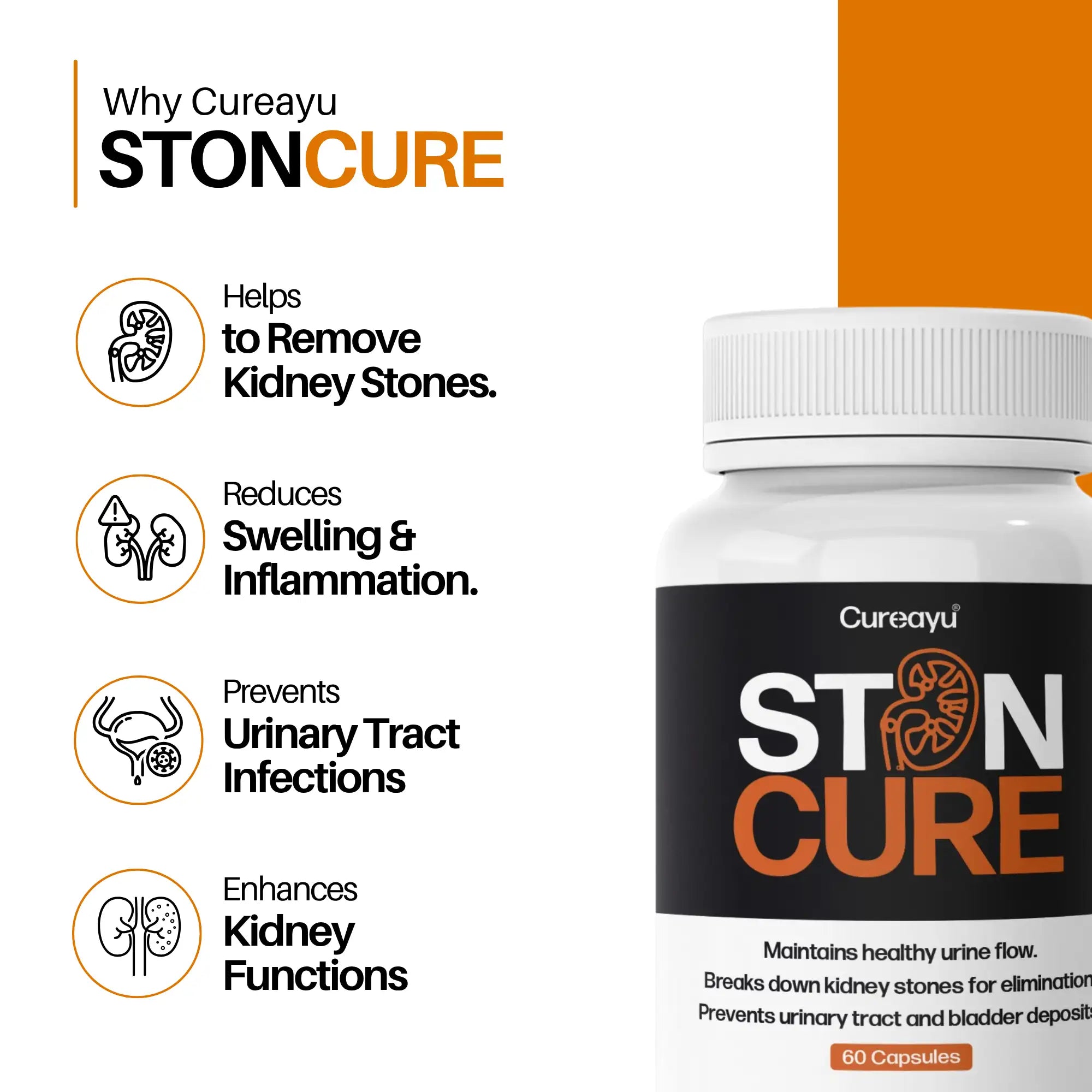 Stoncure | Stone Care Capsules | Removes Kidney Stones, Swelling And Inflammation